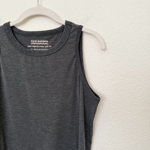 [Fair Harbor] Charcoal Gray The Seabreeze Crew Neck Tank Top Size Small S - Picture 7 of 11